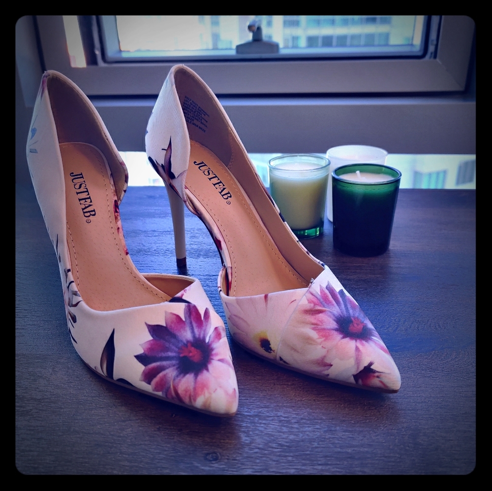 Women floral high heel